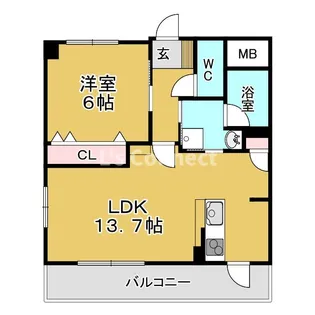 コンフィアンサ【2階】の間取り