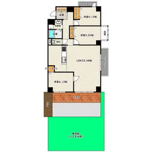 ルミエール瑞穂公園【2階】の間取り