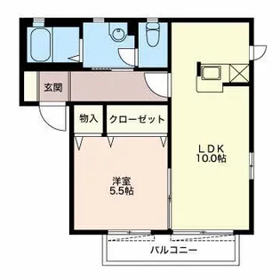 ボンヌ・シャンス弐番館【1階】の間取り