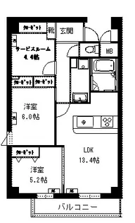 デラーノ【1階】の間取り