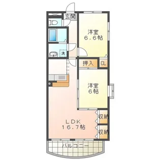 マッシモグローリア【3階】の間取り