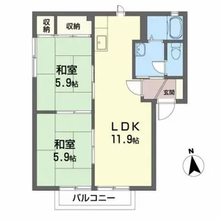 フェアリーハウス A【2階】の間取り