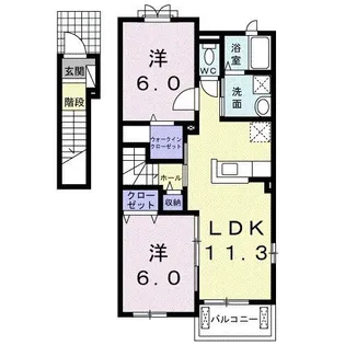 クレア II【2階】の間取り
