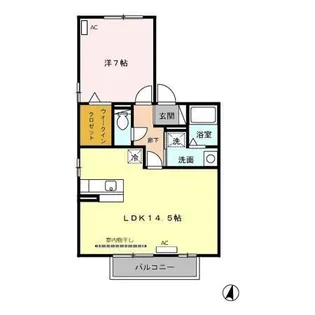 リビングタウン明ケ島 A【2階】の間取り