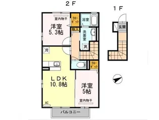 クリエイティブA棟【2階】の間取り