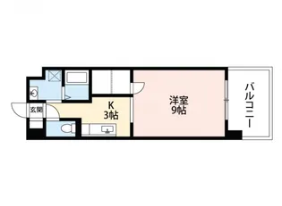 ロアール南竹屋【9階】の間取り