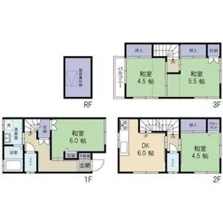 大阪府高槻市南芥川町【一戸建】の間取り