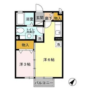 セジュールグリーン雅【1階】の間取り