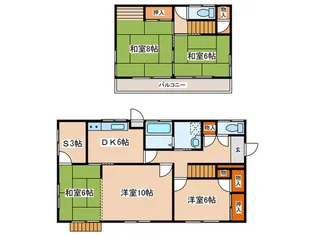 神奈川県茅ヶ崎市南湖4【一戸建】の間取り