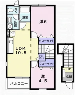 ラッフィナート清住【2階】の間取り