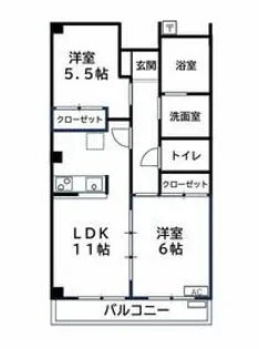 レジデンス浪漫【2階】の間取り