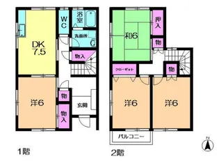 奈良県奈良市押熊町【一戸建】の間取り