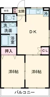 レオドール府中【1階】の間取り