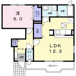 セレーノI【1階】の間取り