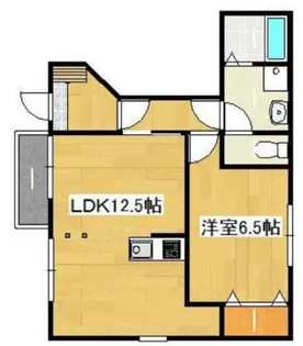 クレストール福泊C棟【1階】の間取り