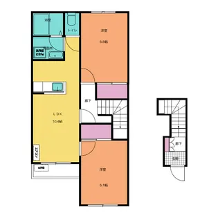 ラピュタ参番館【2階】の間取り