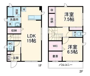 神奈川県秦野市曽屋【一戸建】の間取り