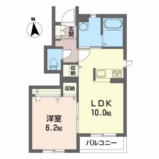 ガナールD【1階】の間取り