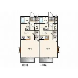 K・VILLAGE B棟【1階】の間取り