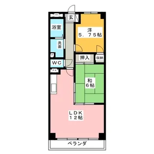 パークサイドグロリア【2階】の間取り