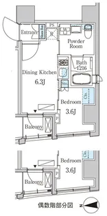 東京都中央区湊1【マンション】の間取り