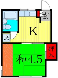ハウス石岡【2階】の間取り