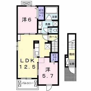 フィオーレ・アリッサム【2階】の間取り