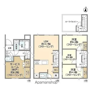 東京都東久留米市南沢5【一戸建】の間取り