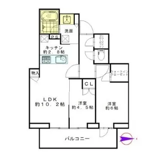 シティタワー国分寺ザ・ツイン イースト【8階】の間取り