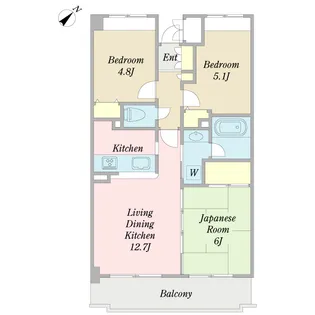 サニープレイス中山【5階】の間取り