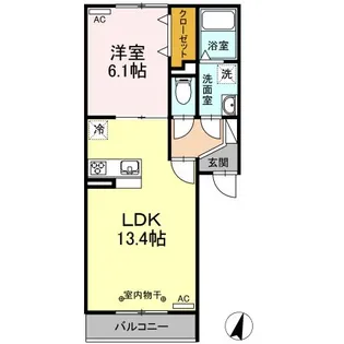 タートルエイト【3階】の間取り