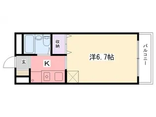 兵庫県西宮市東鳴尾町1【マンション】の間取り