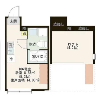 東京都板橋区徳丸3【アパート】の間取り