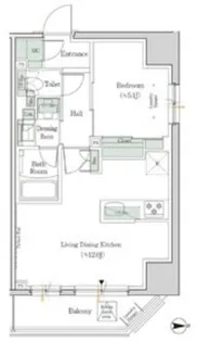 ワンルーフレジデンス新御徒町【6階】の間取り