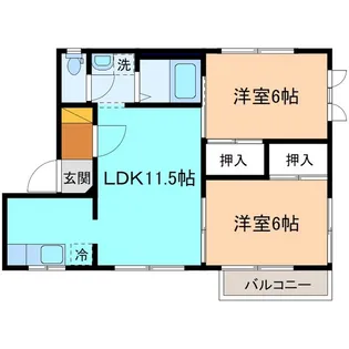 アレグリーアA棟【3階】の間取り