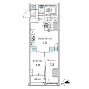 ザ・ライオンズフォーシア外神田【6階】の間取り