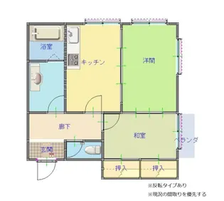 ハイムながもと【2階】の間取り