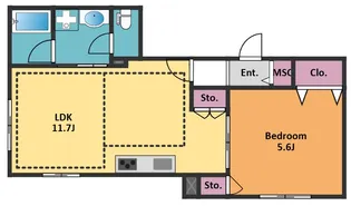 カーサ・ドマーニ【1階】の間取り