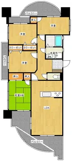 サングレート野中【4階】の間取り