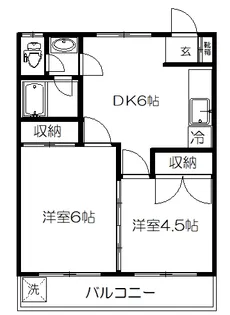 第二サンマンション【4階】の間取り