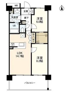 アンビエンテ経堂【5階】の間取り