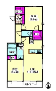 リラフォート トリウミ【2階】の間取り