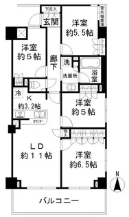 ガーデンホーム西国分寺【6階】の間取り