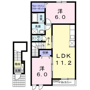 エレガントセレーノII【2階】の間取り