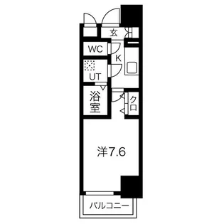 レジュールアッシュ梅田リュクス【7階】の間取り