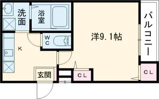 大阪府堺市北区百舌鳥梅北町5【アパート】の間取り