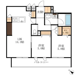 Largo Sereno【3階】の間取り