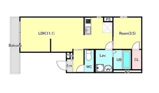 YURION蘇我【3階】の間取り