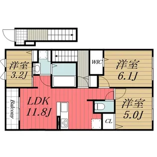 千葉県千葉市緑区おゆみ野5【アパート】の間取り