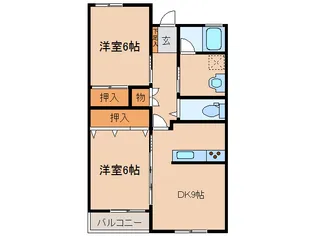 ウィスターコート斐川A【1階】の間取り